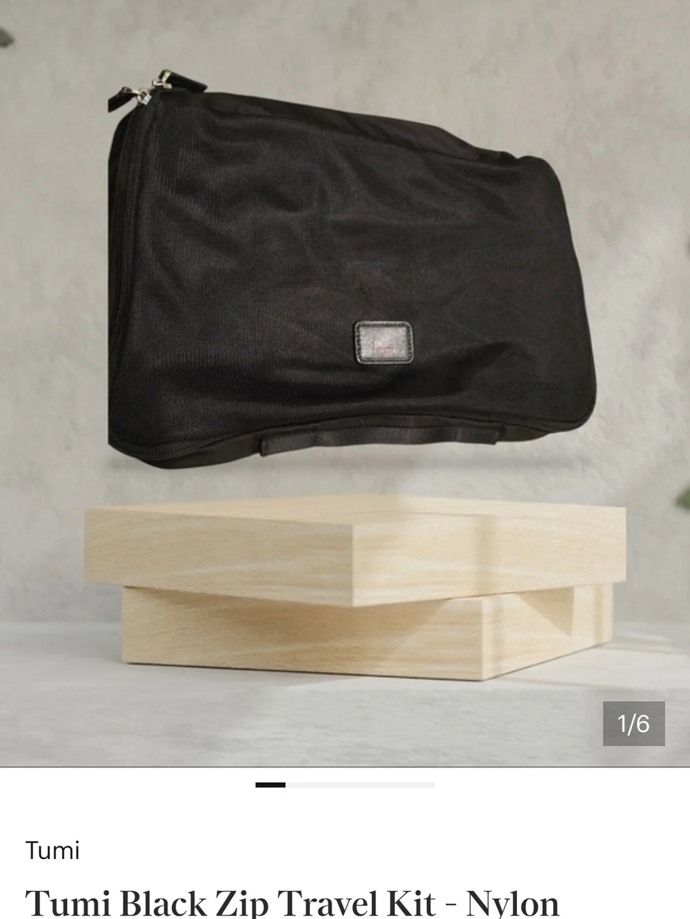 Tumi Black Nylon Travel Toiletry Kit